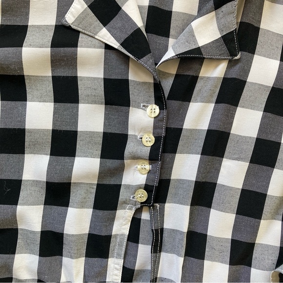 Vintage 80s Plaid Cowgirl Tie Up Blouse 🐮 - Picture 4 of 7